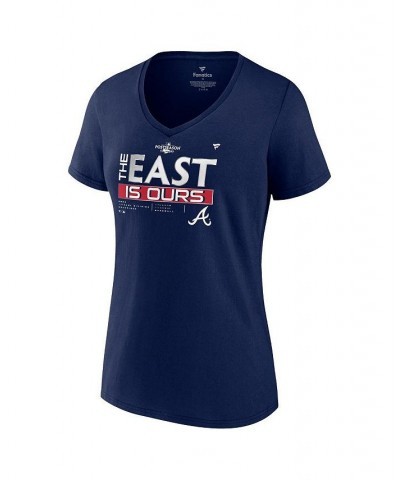 Women's Branded Navy Atlanta Braves 2022 NL East Division Champions Locker Room V-Neck T-shirt Navy $20.00 Tops