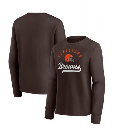 Women's Branded Brown Cleveland Browns Ultimate Style Pullover Sweatshirt Brown $28.70 Sweatshirts