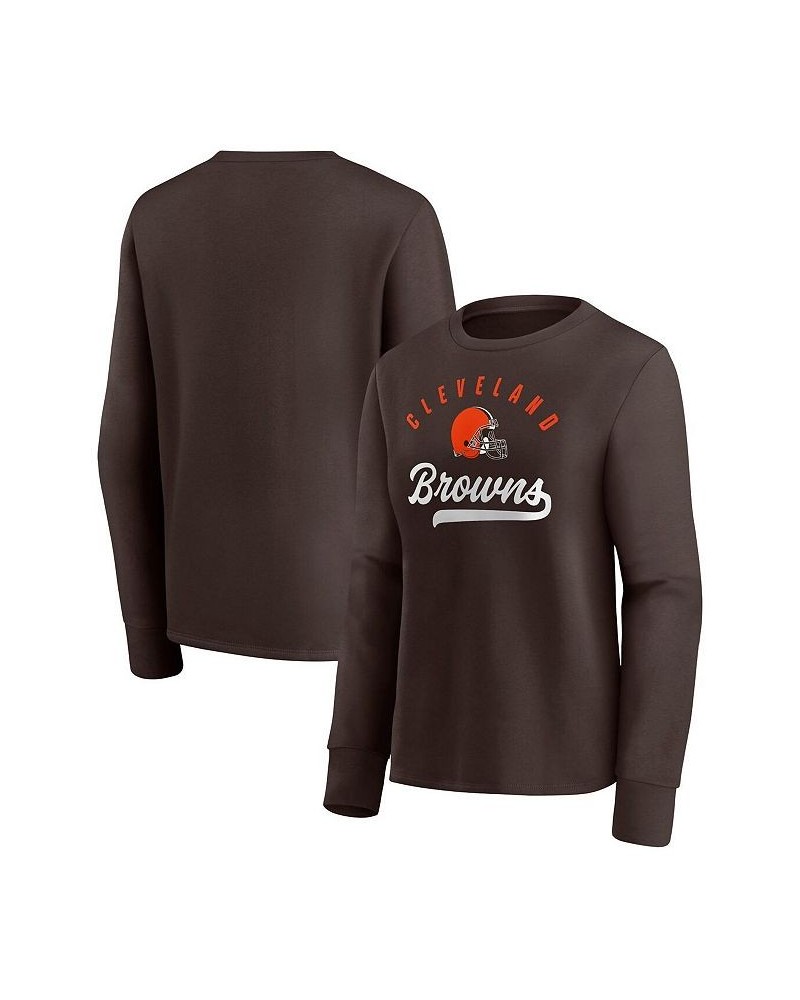 Women's Branded Brown Cleveland Browns Ultimate Style Pullover Sweatshirt Brown $28.70 Sweatshirts