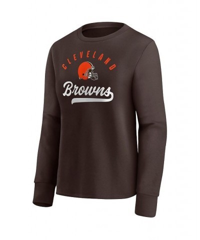 Women's Branded Brown Cleveland Browns Ultimate Style Pullover Sweatshirt Brown $28.70 Sweatshirts