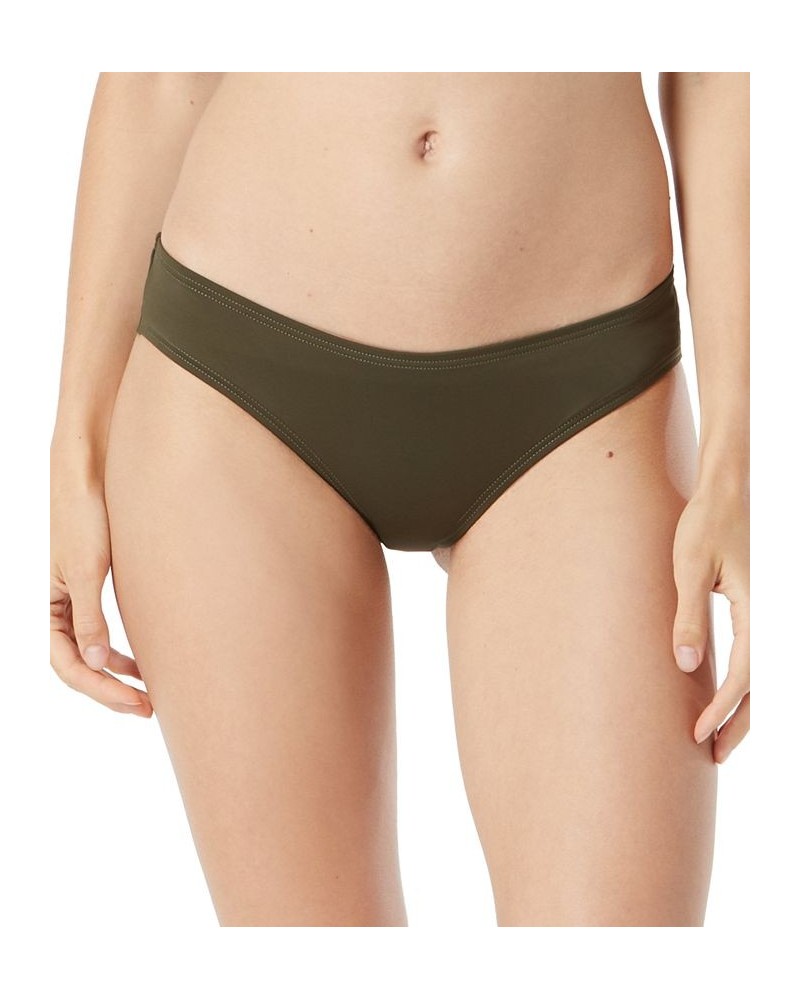 Riviera Shirred Cheeky Bikini Bottoms Green $31.68 Swimsuits