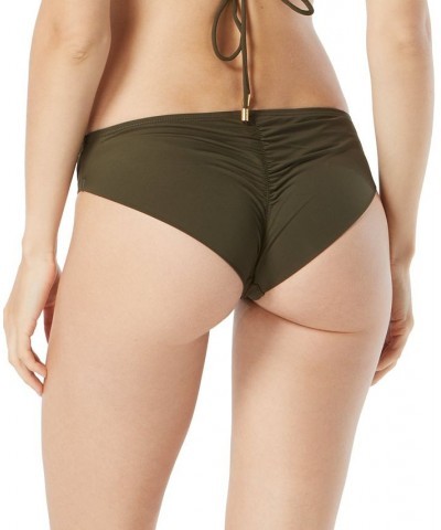 Riviera Shirred Cheeky Bikini Bottoms Green $31.68 Swimsuits