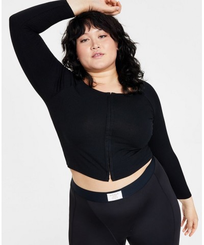 Style Not Size Missy and Plus Size Long Sleeve Square Neck Top Black $10.04 Sleepwear