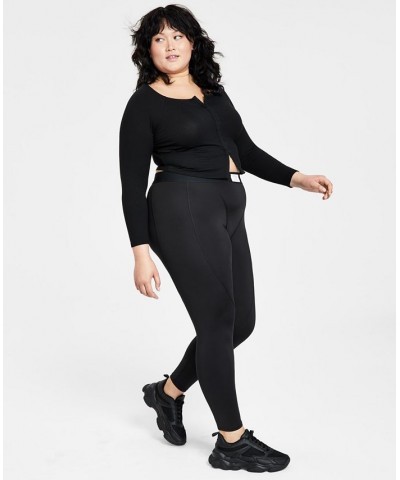 Style Not Size Missy and Plus Size Long Sleeve Square Neck Top Black $10.04 Sleepwear