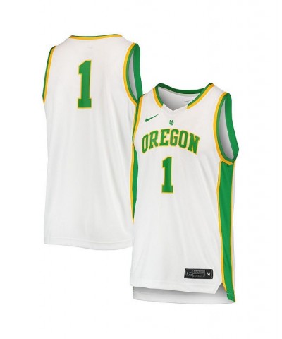 1 White Oregon Ducks Replica Women's Basketball Jersey White $41.40 Jersey