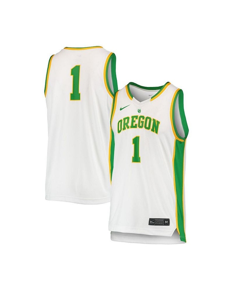 1 White Oregon Ducks Replica Women's Basketball Jersey White $41.40 Jersey