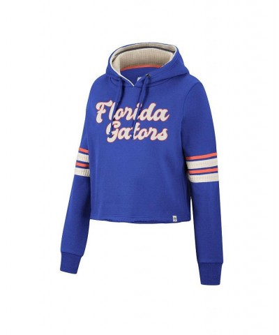 Women's Royal Florida Gators Retro Cropped Pullover Hoodie Royal $28.80 Sweatshirts