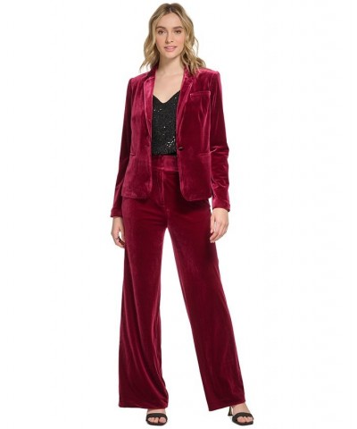 Women's Velvet Blazer Cranberry $15.73 Jackets