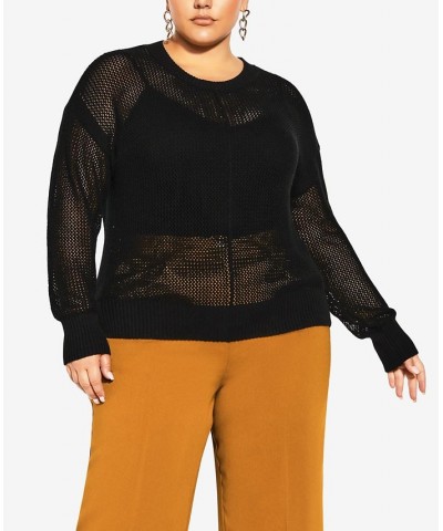 Trendy Plus Size Amelia Jumper Sweater Black $40.05 Sweaters