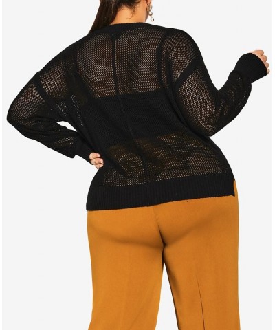 Trendy Plus Size Amelia Jumper Sweater Black $40.05 Sweaters