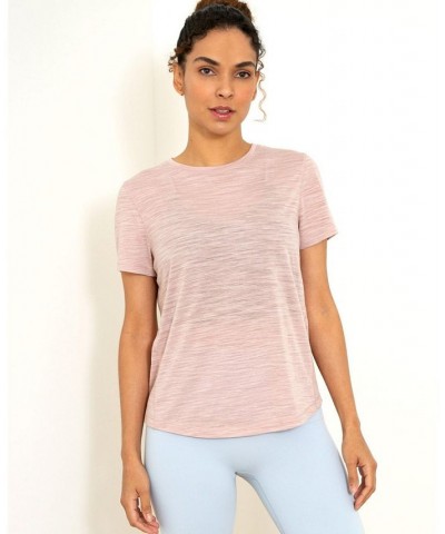 Lea Short Sleeve Top for Women Pink $22.36 Tops