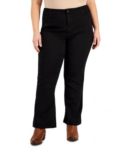 Plus & Petite Plus Size Tummy-Control Bootcut Jeans Black $12.80 Jeans