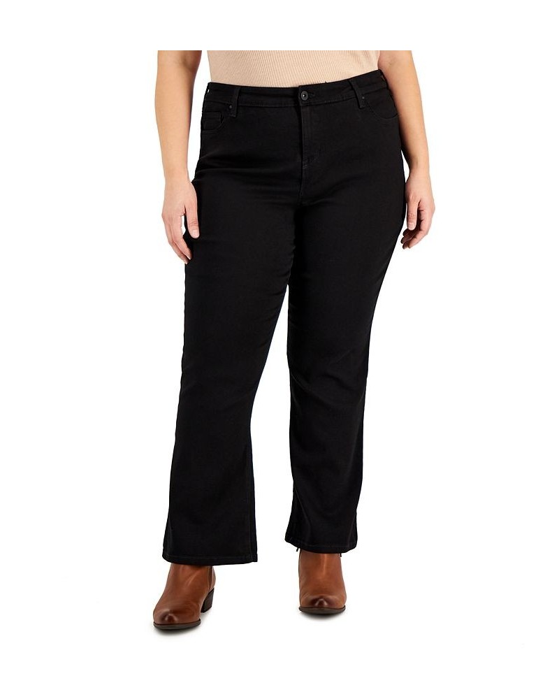 Plus & Petite Plus Size Tummy-Control Bootcut Jeans Black $12.80 Jeans