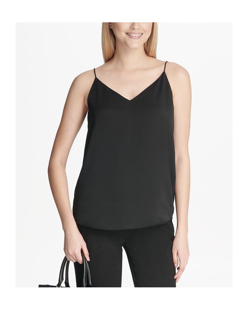 Petite V-Neck Camisole Top Black $25.38 Tops