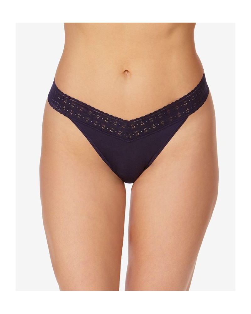 Women's One Size Dream Original Rise Thong Underwear Indigo $16.83 Panty