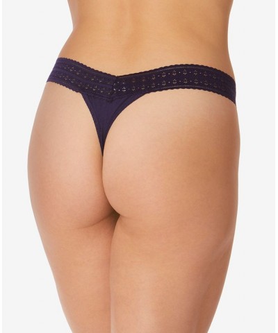 Women's One Size Dream Original Rise Thong Underwear Indigo $16.83 Panty