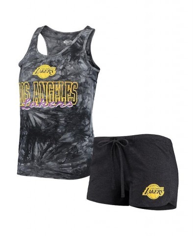 Women's Charcoal Los Angeles Lakers Billboard Tank Top and Shorts Sleep Set Charcoal $20.50 Pajama