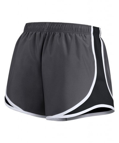 Women's Charcoal Las Vegas Raiders Logo Performance Tempo Shorts Charcoal $28.59 Shorts