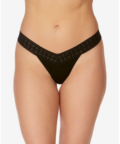 Women's One Size Dream Low Rise Thong Underwear Black $12.38 Panty