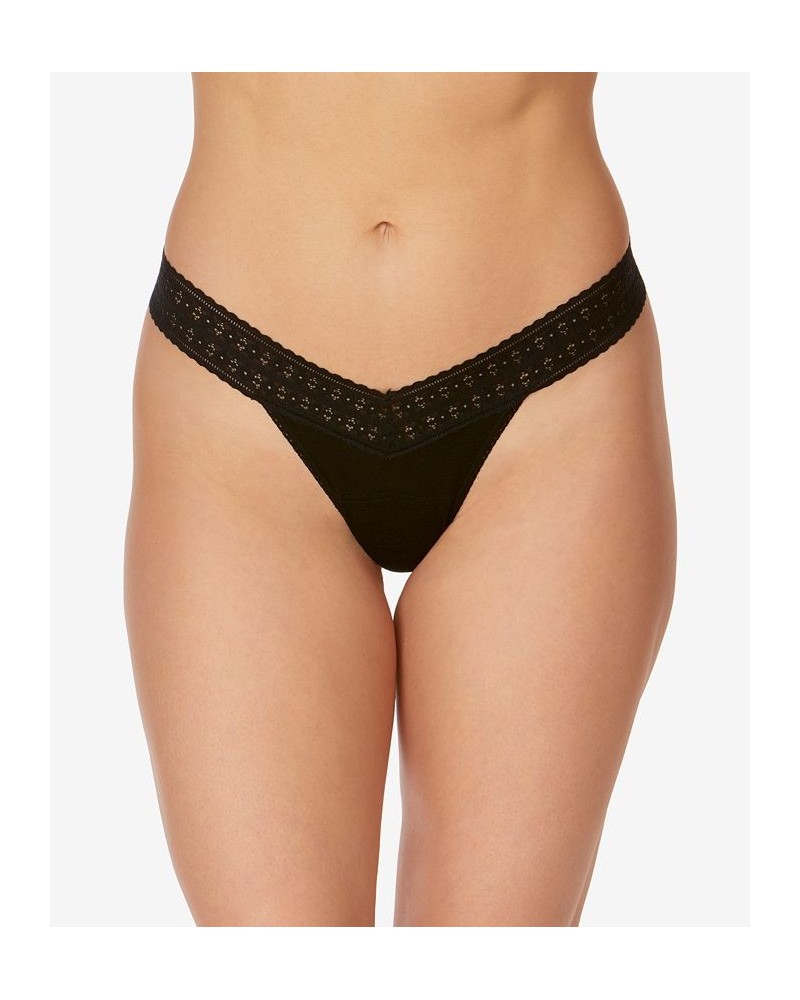 Women's One Size Dream Low Rise Thong Underwear Black $12.38 Panty