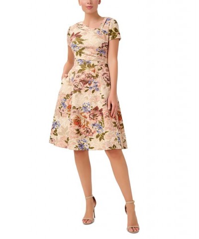 Women's Matlesse Fit & Flare Cocktail Dress Sandshell Multi $83.65 Dresses