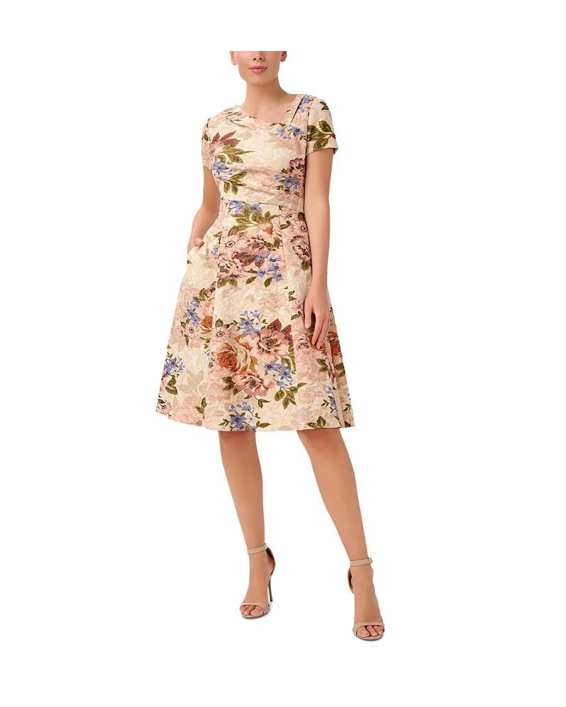 Women's Matlesse Fit & Flare Cocktail Dress Sandshell Multi $83.65 Dresses