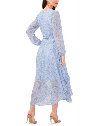 Women's Long Sleeve Tiered Maxi Dress Forget Me Not $44.57 Dresses