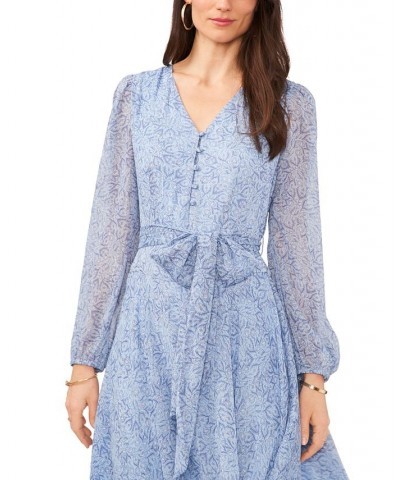 Women's Long Sleeve Tiered Maxi Dress Forget Me Not $44.57 Dresses