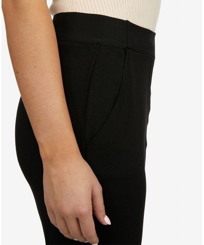 Women's Straight Leg Cuffed Pants Black $46.53 Pants