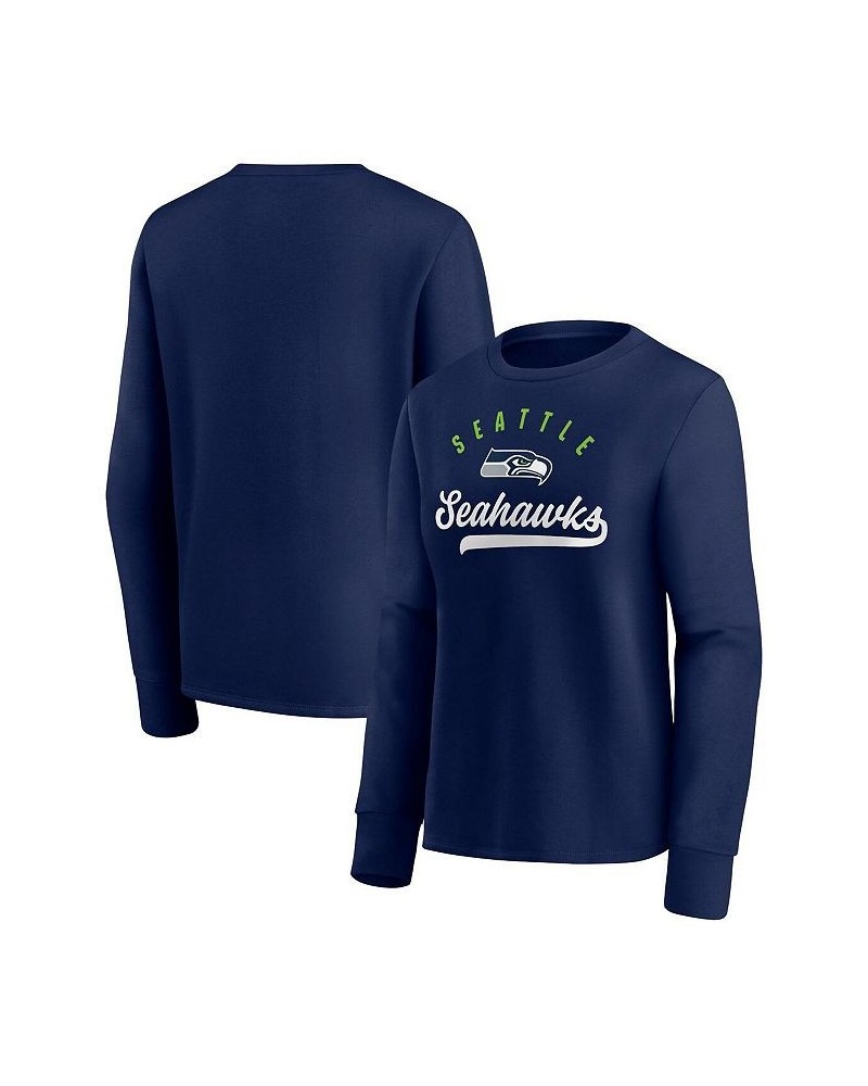 Women's Branded College Navy Seattle Seahawks Ultimate Style Pullover Sweatshirt Navy $28.67 Sweatshirts