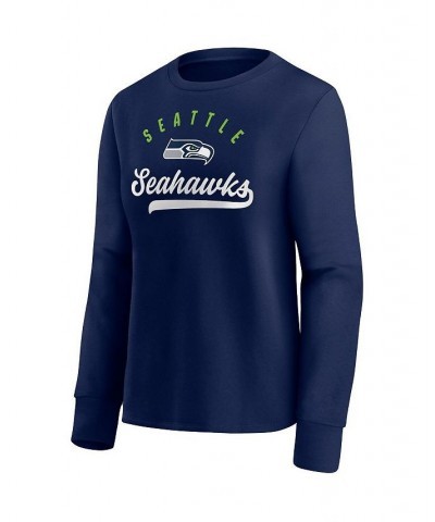 Women's Branded College Navy Seattle Seahawks Ultimate Style Pullover Sweatshirt Navy $28.67 Sweatshirts