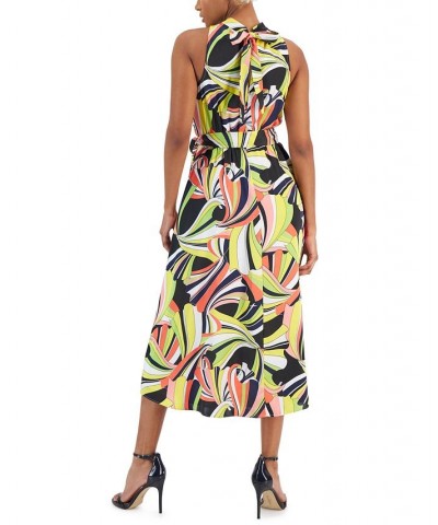 Women's Encore Printed Halter Midi Dress Sprout Multi $56.62 Dresses