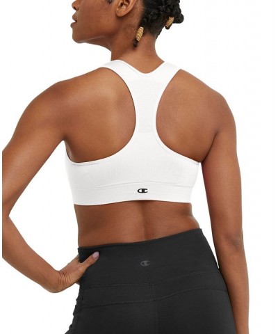 Women's Seamless Racerback Medium Impact Sports Bra White $15.53 Bras