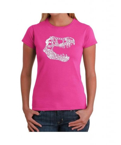 Women's Word Art T-Shirt - T-Rex Pink $20.88 Tops