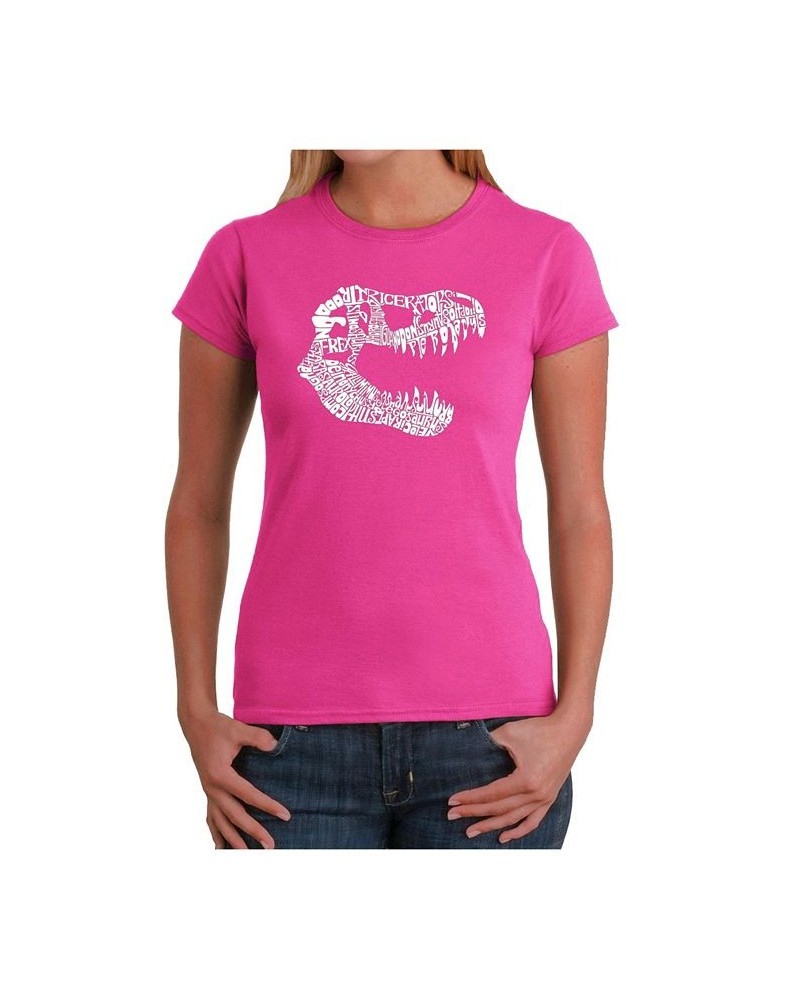 Women's Word Art T-Shirt - T-Rex Pink $20.88 Tops