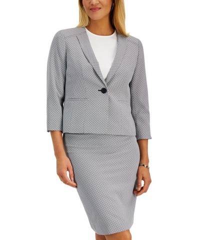 Women's Textured 3/4-Sleeve Pencil Skirt Suit Navy/black $64.60 Suits