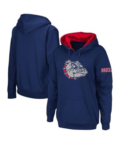 Women's Navy Gonzaga Bulldogs Team Big Logo Pullover Hoodie Navy $33.59 Sweatshirts