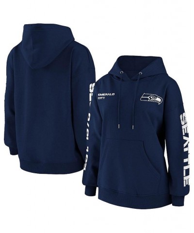 Women's College Navy Seattle Seahawks Pullover Hoodie Navy $28.98 Sweatshirts