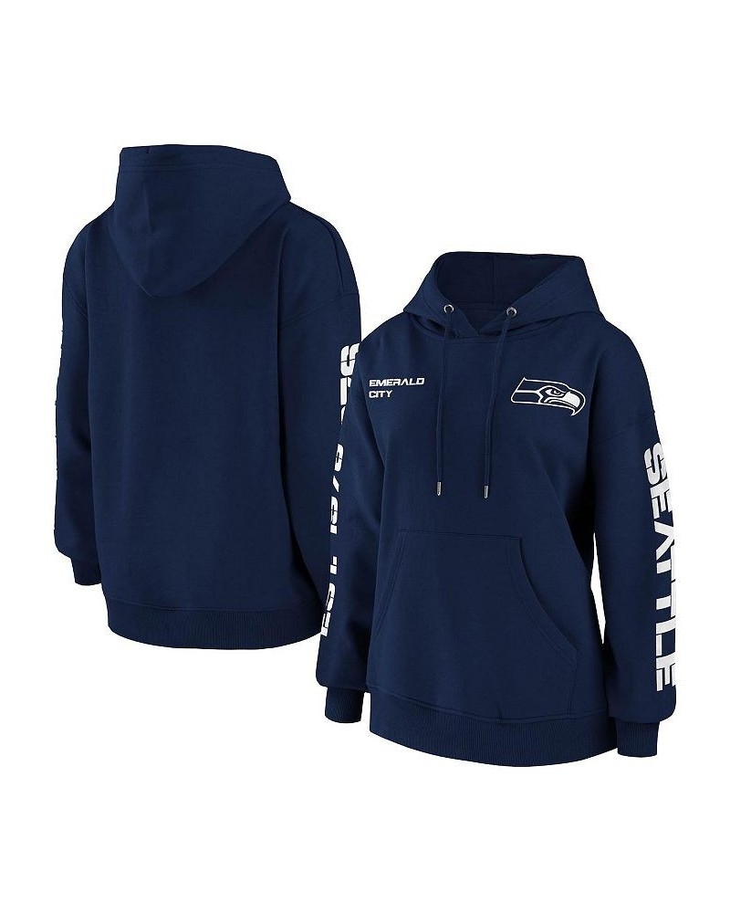 Women's College Navy Seattle Seahawks Pullover Hoodie Navy $28.98 Sweatshirts