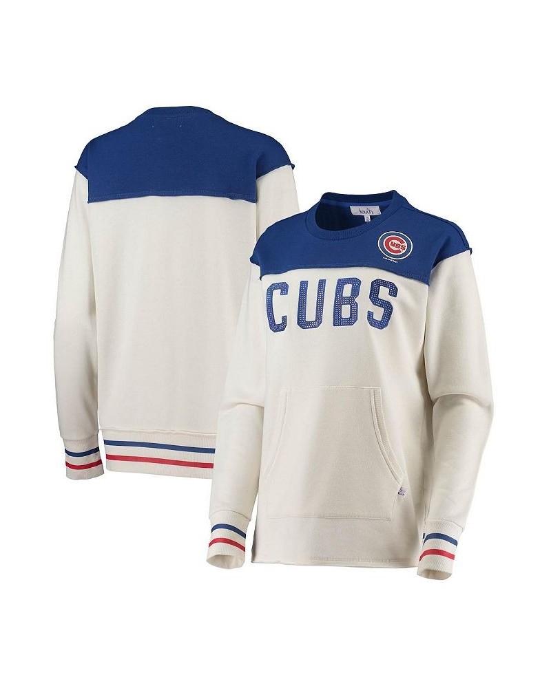 Women's Cream Royal Chicago Cubs Touch Free Agency Pullover Sweatshirt Cream, Royal $42.63 Sweatshirts