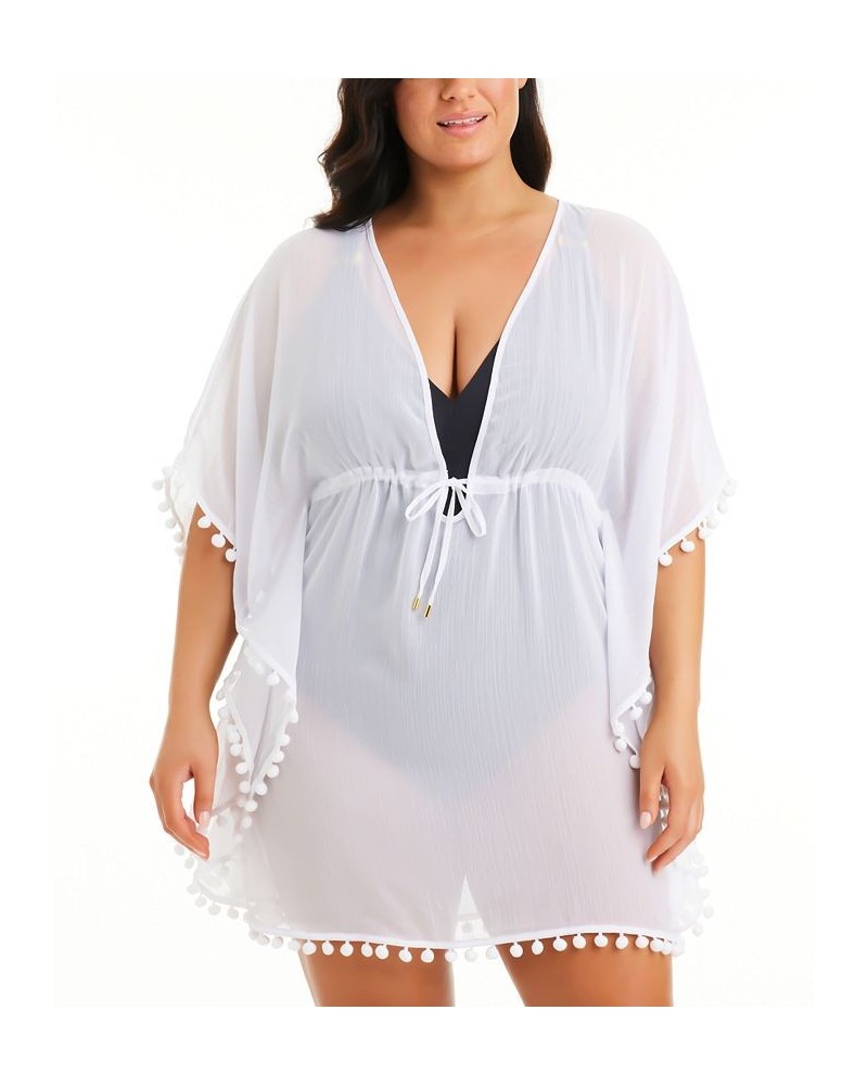 Plus Size Gypset Chiffon Caftan Swim Cover-Up White $41.80 Swimsuits