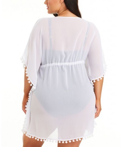 Plus Size Gypset Chiffon Caftan Swim Cover-Up White $41.80 Swimsuits