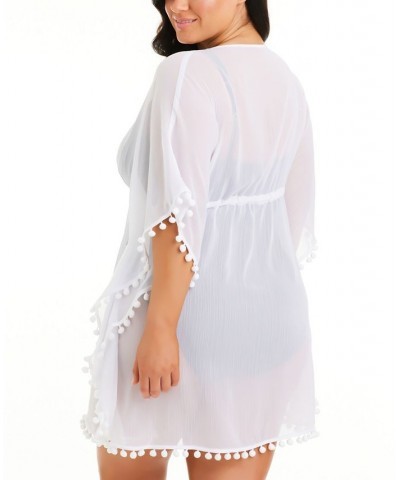 Plus Size Gypset Chiffon Caftan Swim Cover-Up White $41.80 Swimsuits