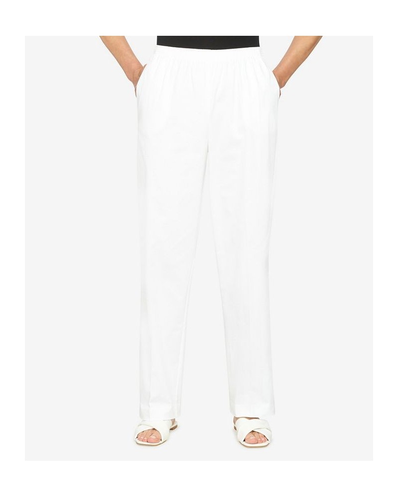 Petite Cool Vibrations Relaxed Fit Go-To Medium Length Pants White $35.11 Pants