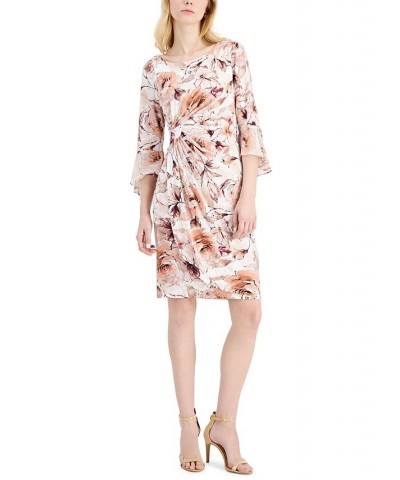 Petite Printed Side-Tab Sheath Dress Cameo $41.08 Dresses