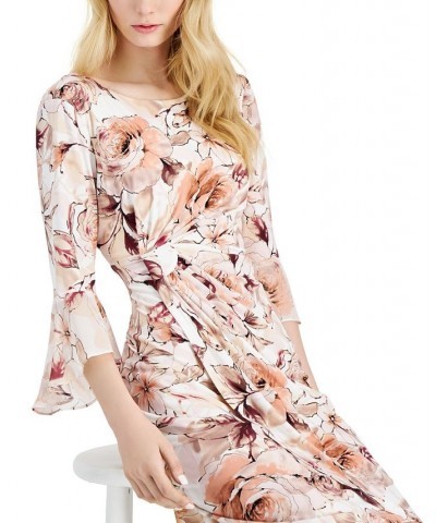 Petite Printed Side-Tab Sheath Dress Cameo $41.08 Dresses