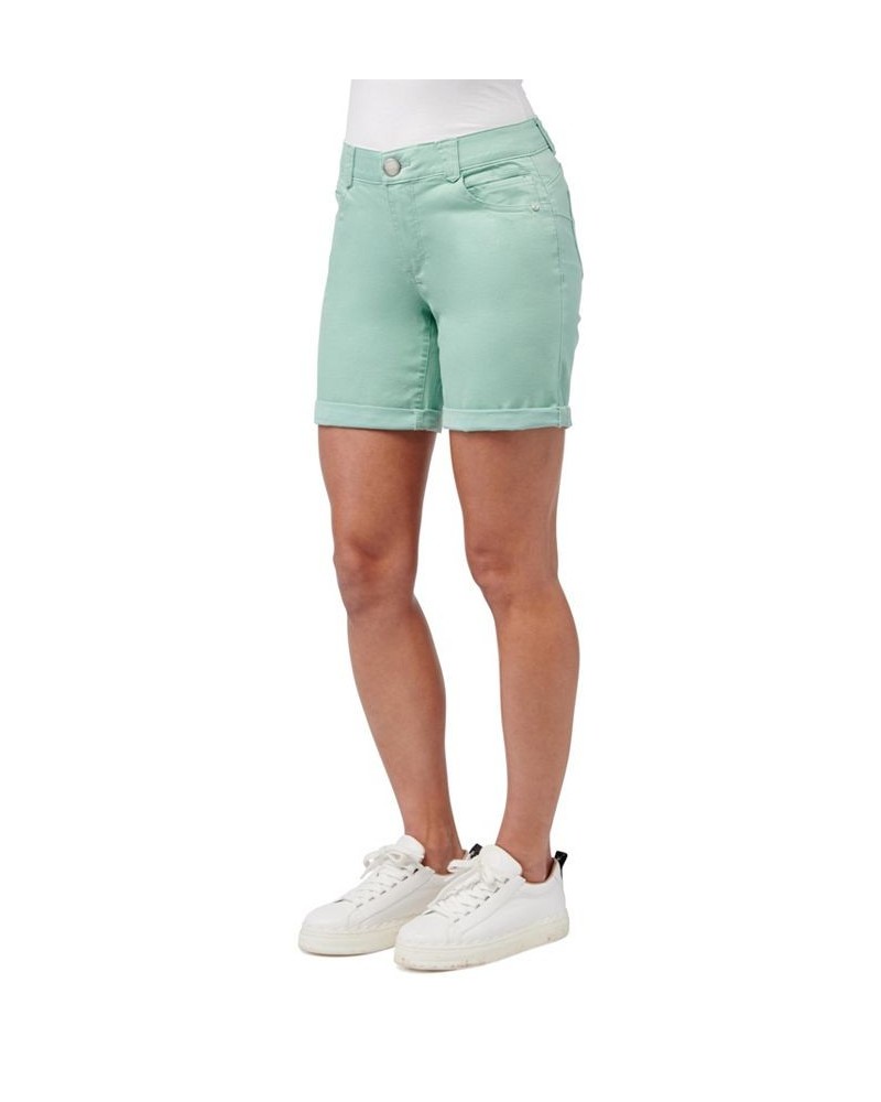 Women's Ab Solution Roll Cuff 7" Shorts Green $34.32 Shorts