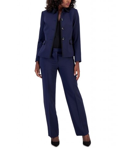 Crepe Button-Up Pantsuit Regular & Petite Sizes Multi $79.90 Pants