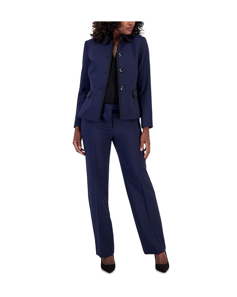 Crepe Button-Up Pantsuit Regular & Petite Sizes Multi $79.90 Pants