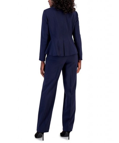 Crepe Button-Up Pantsuit Regular & Petite Sizes Multi $79.90 Pants